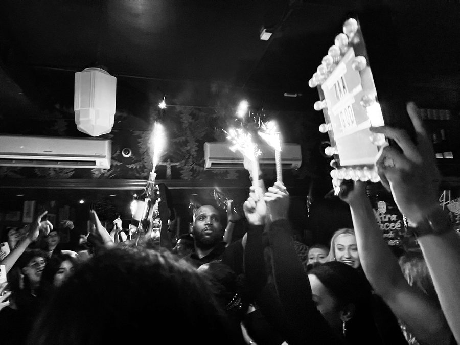 Bottle parade on the dance floor