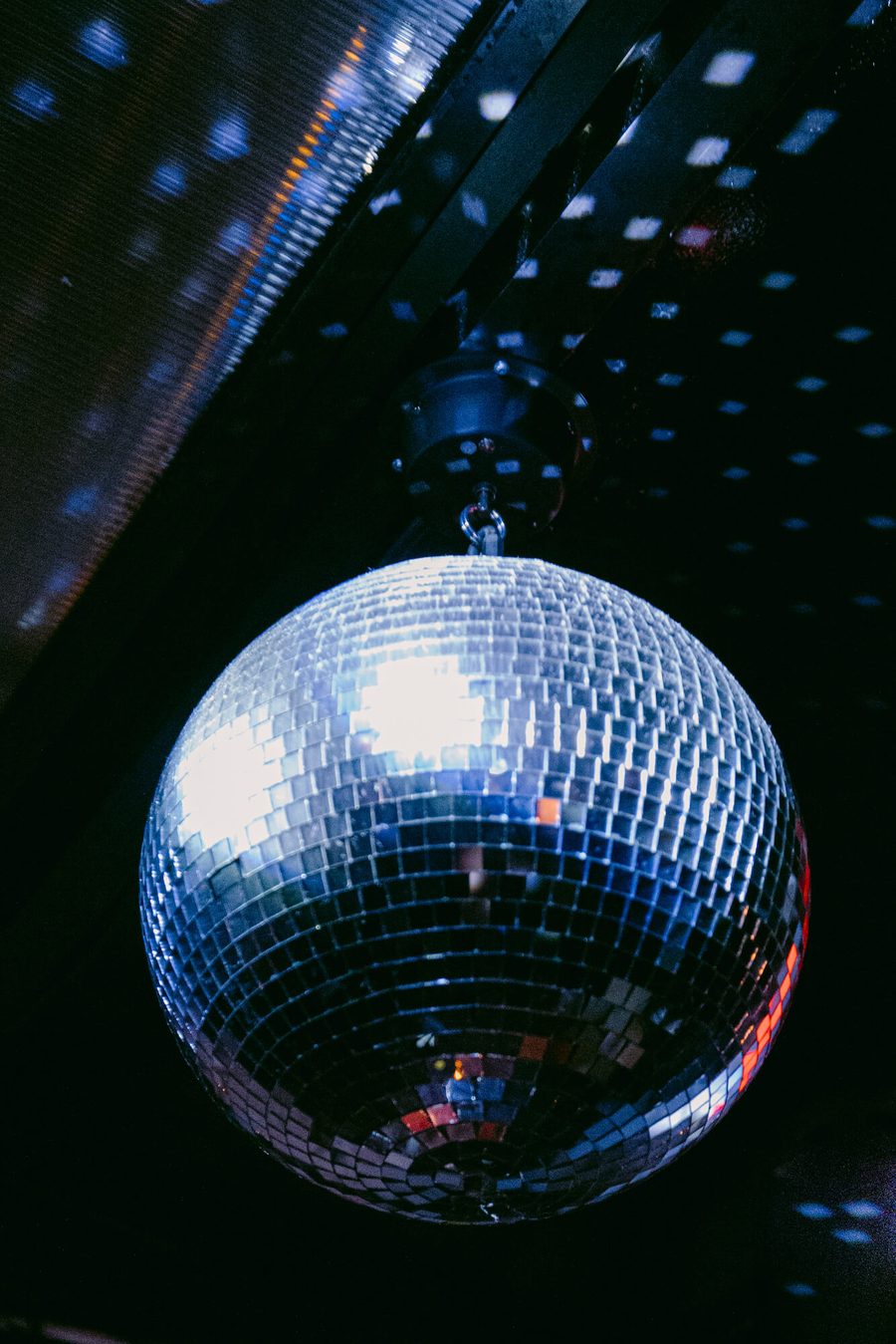 Disco ball over the dance floor